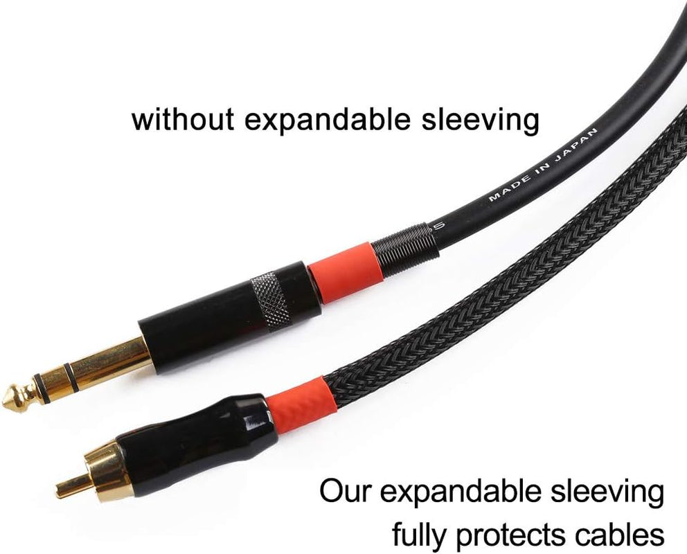 25Ft - 1.25 Inch PET Expandable Braided Sleeving – Black – Braided Cable Sleeve