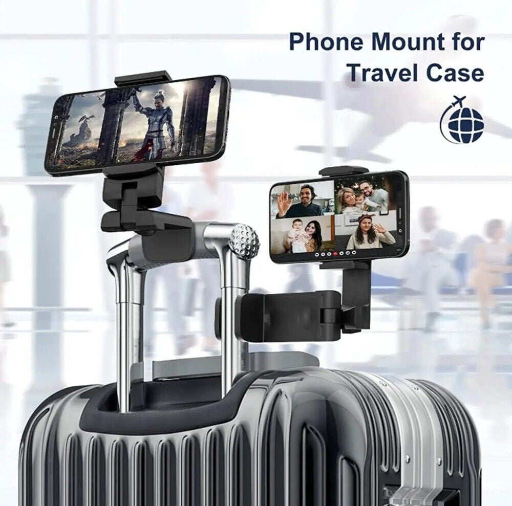Universal Travel Phone Holder – Airplane Seat, Luggage Handle, Desktop Mount