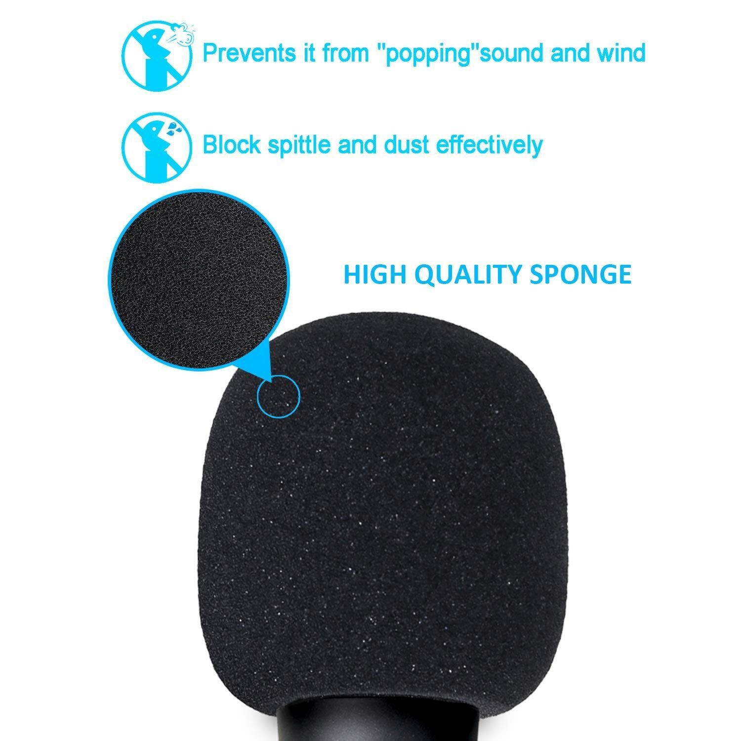 SM58 Mic Stand with Windscreen - Microphone Boom Arm Stand with Foam Cover Po...