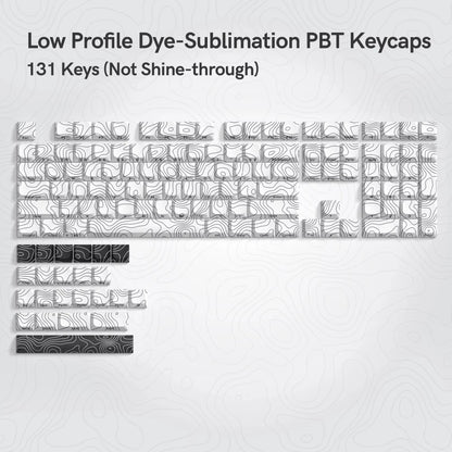 138 Keys Low Profile PBT Keycaps Custom Double Shot Slim MX Keycaps for Gateron Cherry MX Mechanical Switches Gaming Keyboards