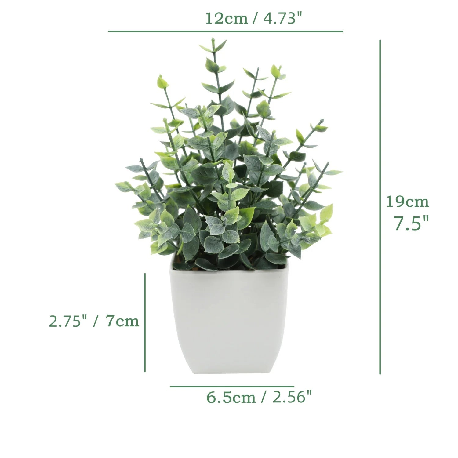 4Pcs Fake Plants Small Artificial Greenery Potted Plants Mini Simulation Eucalyptus for Home Office Table Decor