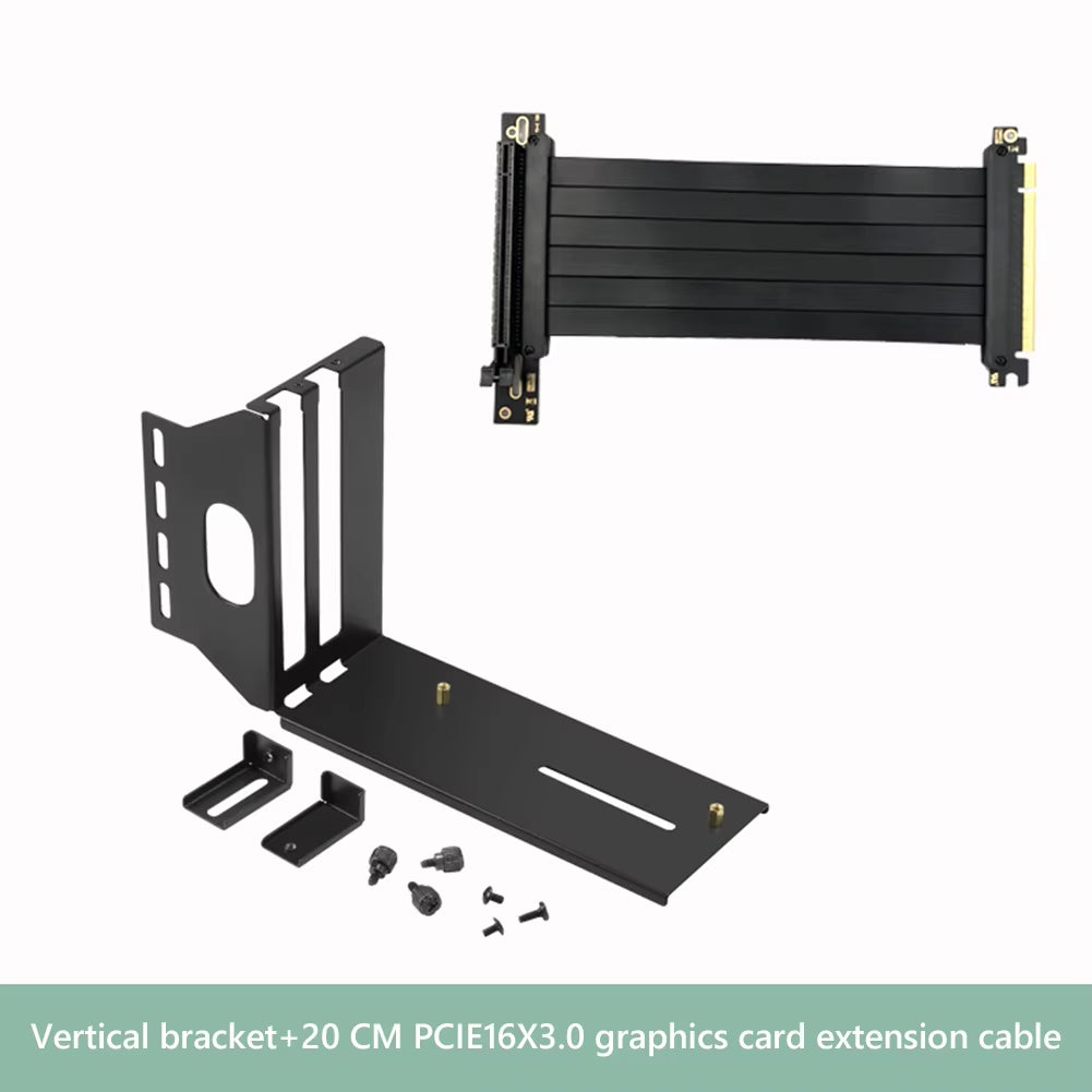 EZ-40 ARGB Graphics Card Vertical Bracket GPU Holder 5V 3PIN Graphics Card Mount Support with PCI-E 4.0 X16 Adapter Cable for PC