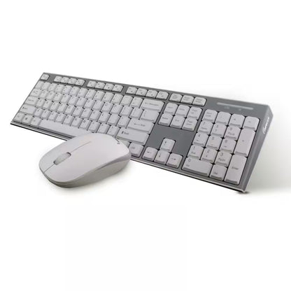 Wireless Multimedia Keyboard and Mouse Combo, White