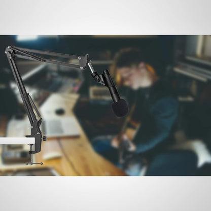 SM58 Mic Stand with Windscreen - Microphone Boom Arm Stand with Foam Cover Po...